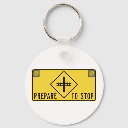 Prepare To Stop Sign Keychain