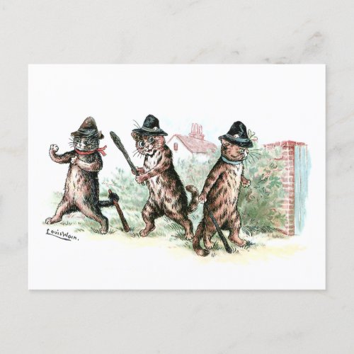 Prepared Cats Louis Wain Postcard