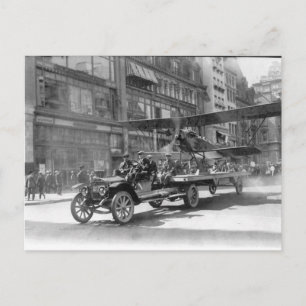 Preparedness Parade, Airplane, Vintage Postcard