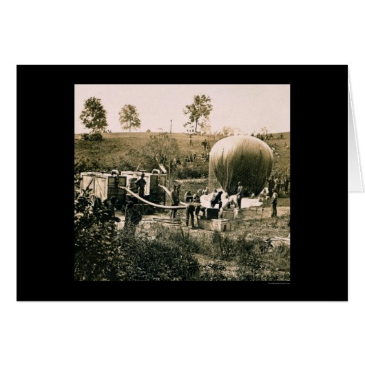 Preparing a Military Balloon, Gaines Mill, VA 1862 Cards (Front Horizontal)