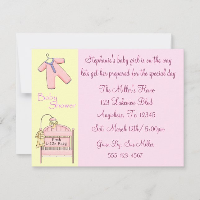 Preparing For A Baby Invites (Front)