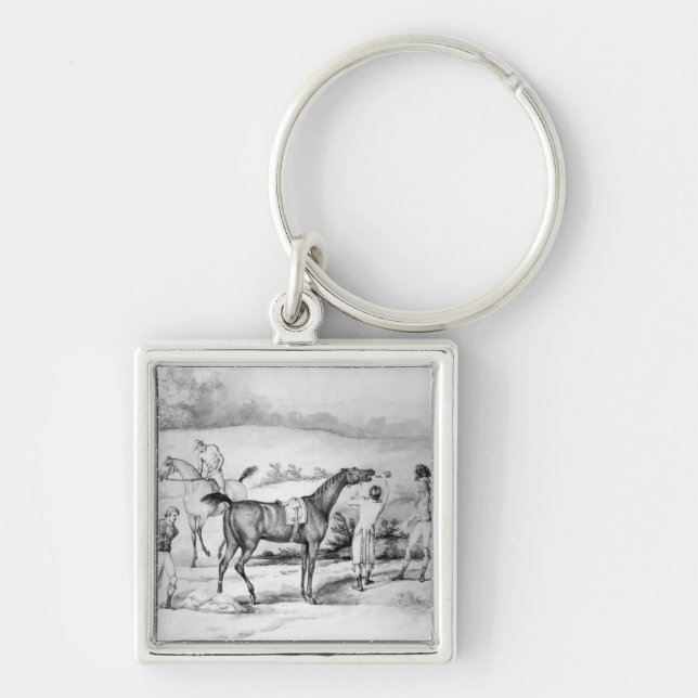 Preparing for a Race Keychain (Front)