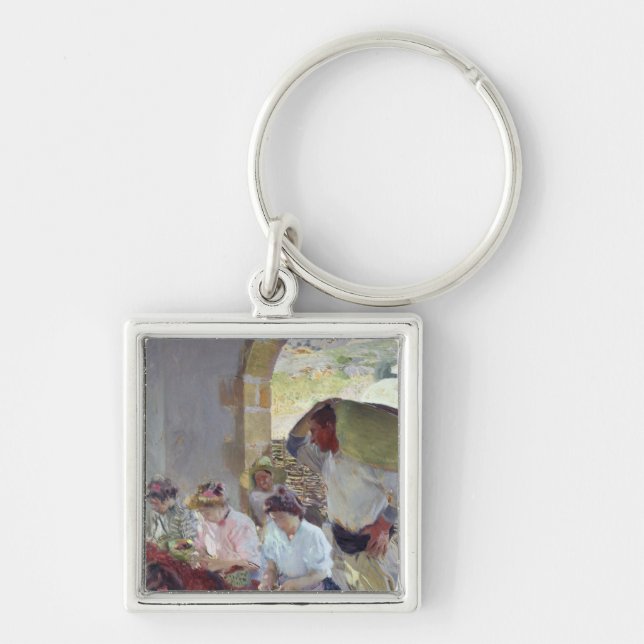 Preparing the Dry Grapes, 1890 Keychain (Front)