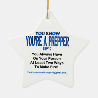PREPPER 00002 CERAMIC ORNAMENT