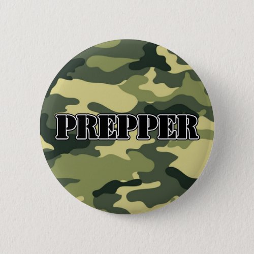 Prepper Camo Pinback Button