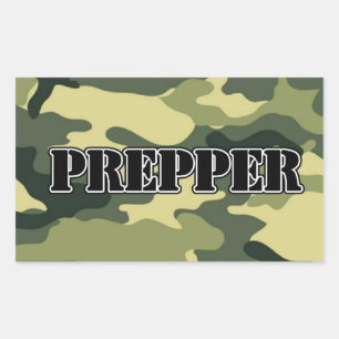 Prepper Camo Rectangular Sticker