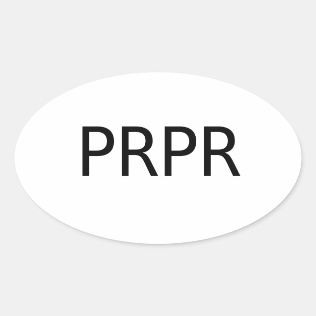 PREPPER Decal Oval Sticker (Front)