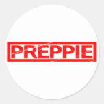 Preppie Stamp Classic Round Sticker
