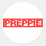 Preppie Stamp Classic Round Sticker