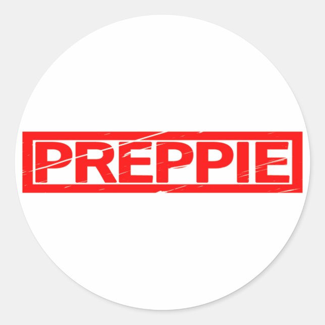 Preppie Stamp Classic Round Sticker (Front)