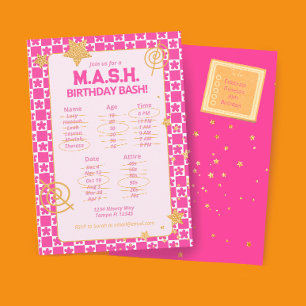 Preppy 90s Throwback Birthday Party Invitation
