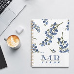 Preppy Aesthetic Retro Wildflowers Blue Monogram  Planner<br><div class="desc">Introducing our Preppy Aesthetic Retro Wildflowers Pattern Monogrammed Planner—a stylish fusion of elegance and functionality, designed to delight anyone with an appreciation for the preppy aesthetic and vintage charm. Inspired by soft blue hues and adorned with a delicate array of small flowers, this planner is the epitome of sophistication, making...</div>