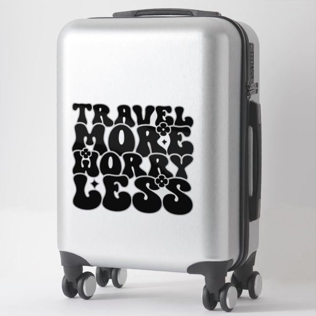Preppy Aesthetic Travel Quote Sticker (Suitcase)