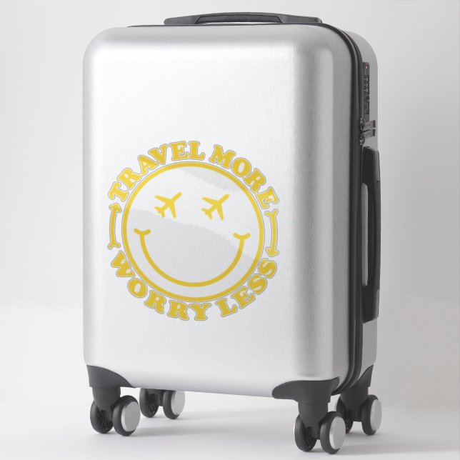 Preppy Aesthetic Travel Quote Sticker (Suitcase)