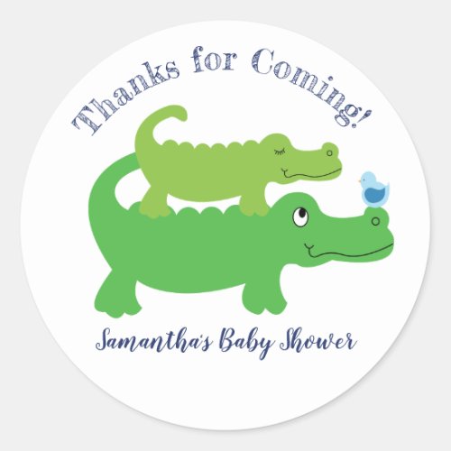 Preppy Alligator Custom Favor Sticker