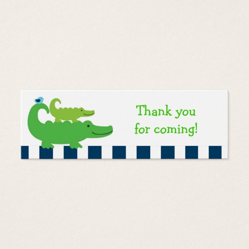Customizable Preppy Alligator Goodie Bag Tags Gift Tags Business Card Template