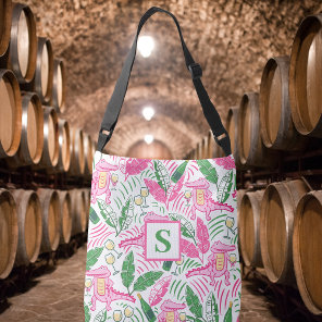 Preppy Alligator Wine Monogram Crossbody Bag
