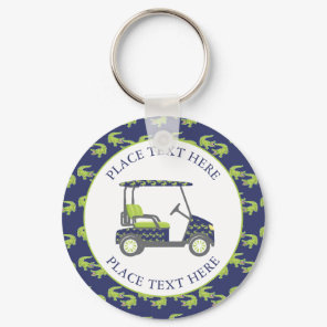 Preppy Alligators Golf Cart Keychain