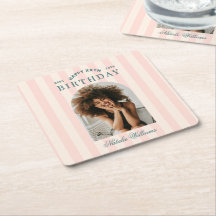 Preppy Any Age Birthday Party Welcome Photo Pink