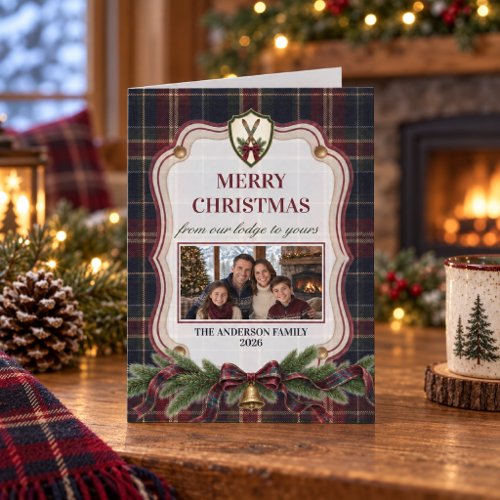 Preppy Après Ski Family Photo Christmas Holiday Card