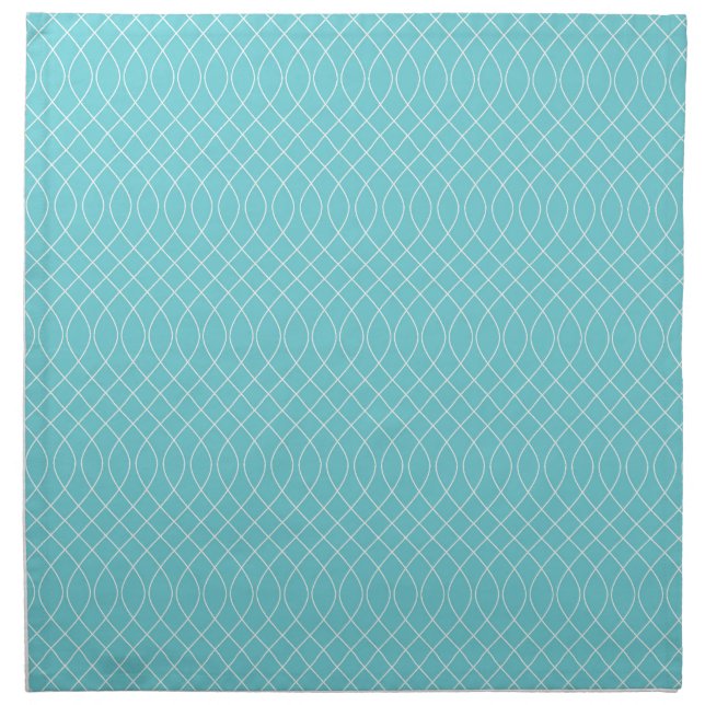 Preppy Aqua Spiral Napkin (Front)