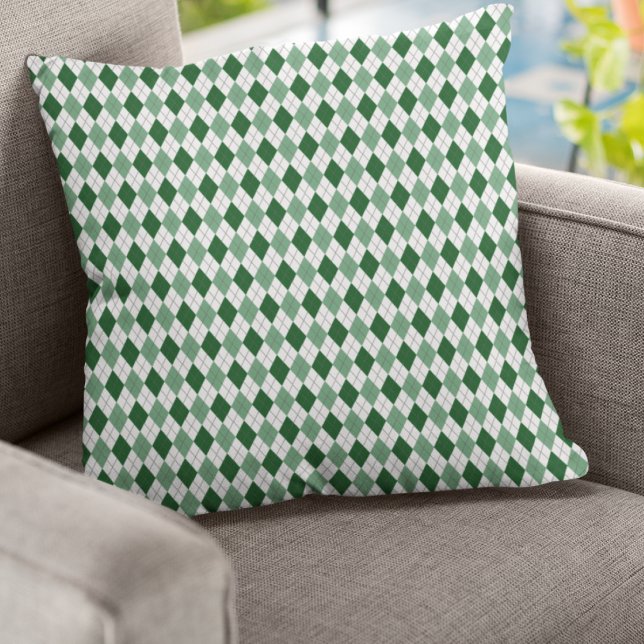 Preppy Argyle Throw Pillow (Creator Uploaded)