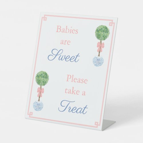 Preppy Babies Are Sweet Take a Treat Favor Table Pedestal Sign