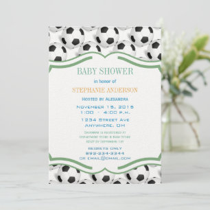Preppy Baby Boy Soccer Shower Invitation