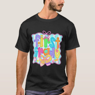 Preppy Back To School 1st Grade Coquette Bow Girls T-Shirt