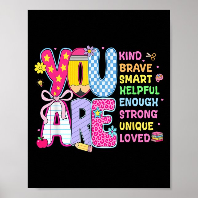 Preppy Back To School First Day Of School You Are  Poster (Front)