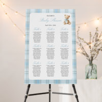 Preppy Bear Baby Shower Boy Seating Chart