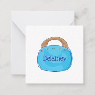 Preppy Bermuda Bag Personalized Note Card