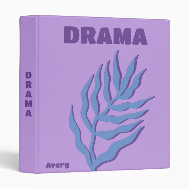 Preppy Binder, Preppy School Supplies 3 Ring Binder (Front/Spine)