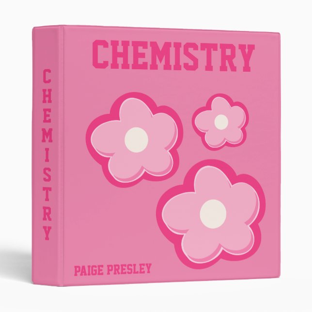 Preppy Binder, Preppy School Supplies 3 Ring Binder (Front/Spine)