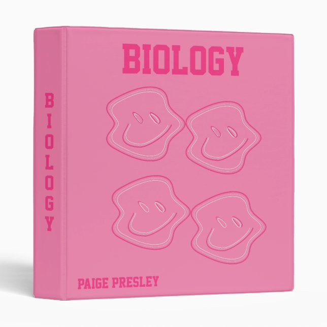 Preppy Binder, Preppy School Supplies 3 Ring Binder (Front/Spine)