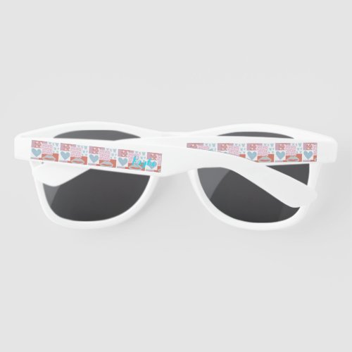 Preppy Birthday Party Girls Custom  Sunglasses