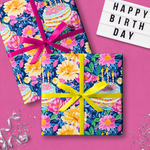 Preppy Birthday Wrapping Paper