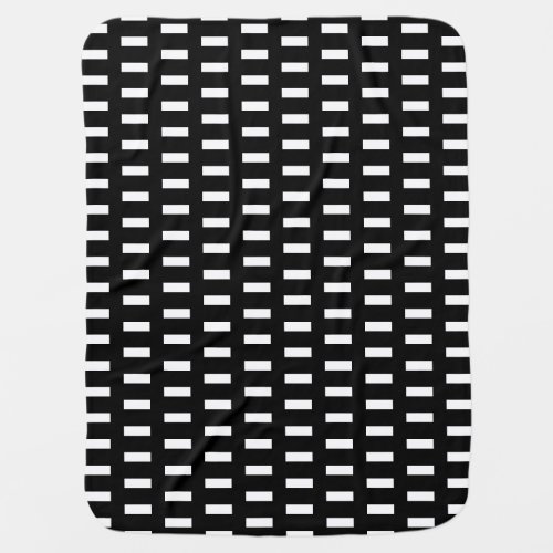  Preppy Black and White  Geometric Checker Pattern Baby Blanket