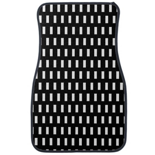  Preppy Black and White  Geometric Pattern Car Floor Mat