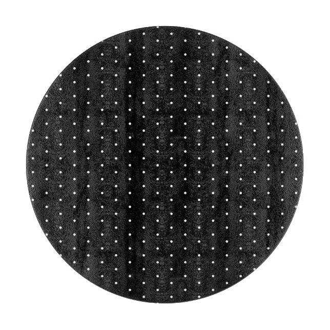  Preppy Black and White Tiny Polka Dots Pattern Cutting Board (Front)