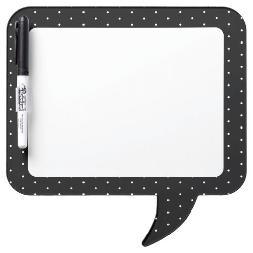  Preppy Black and White Tiny Polka Dots Pattern Dry Erase Board