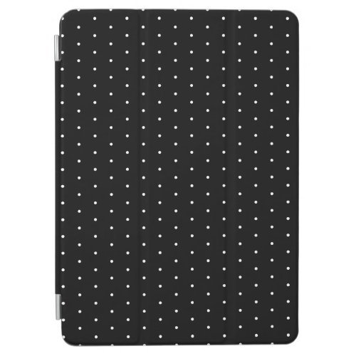  Preppy Black and White Tiny Polka Dots Pattern iPad Air Cover