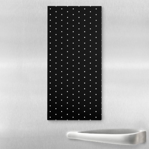  Preppy Black and White Tiny Polka Dots Pattern Magnetic Notepad