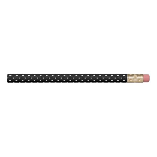  Preppy Black and White Tiny Polka Dots Pattern Pencil