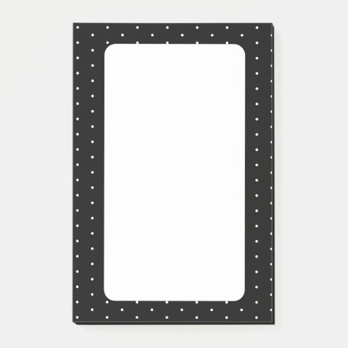  Preppy Black and White Tiny Polka Dots Pattern Post_it Notes