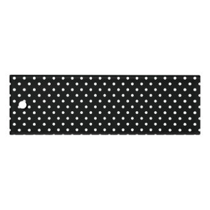 Preppy Black and White Tiny Polka Dots Pattern Ruler