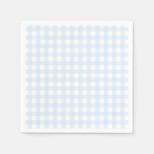 Preppy Blue Gingham Birthday Party Napkins