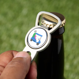 Preppy Blue Personalized Golf Cart Divot Tool