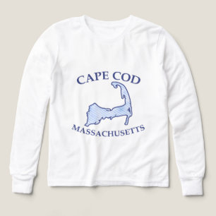 Preppy Blue Striped Cape Cod Silhouette Boy's Tri-Blend Shirts