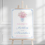 Preppy Blush And Sky Blue Engagement Party Welcome Foam Board